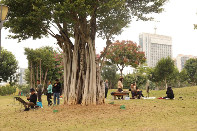 完美体育官网图画闽西·山川园林——福修省美术名家齐聚闽西采风写生(图5)